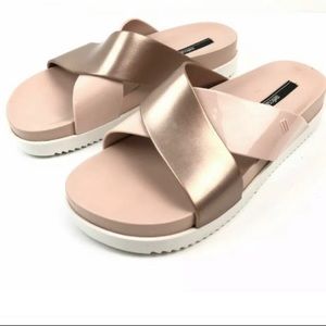 Melissa Pink and Gold Sandals
